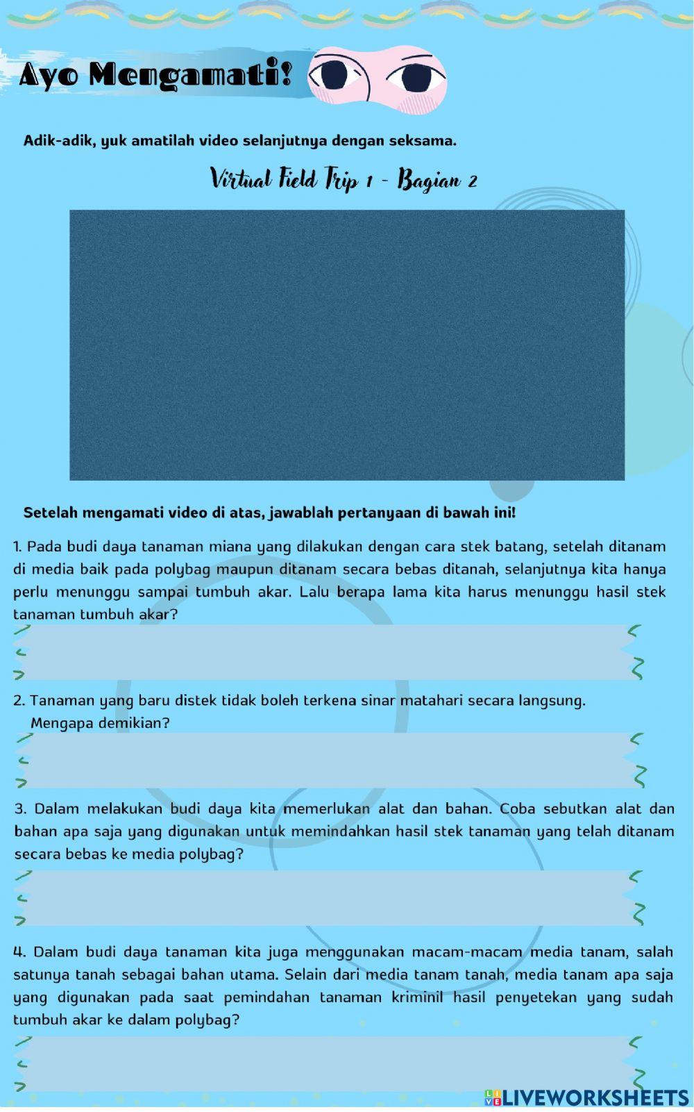 E-LKPD Budi Daya Tanaman Kelas IV Pembelajaran 1