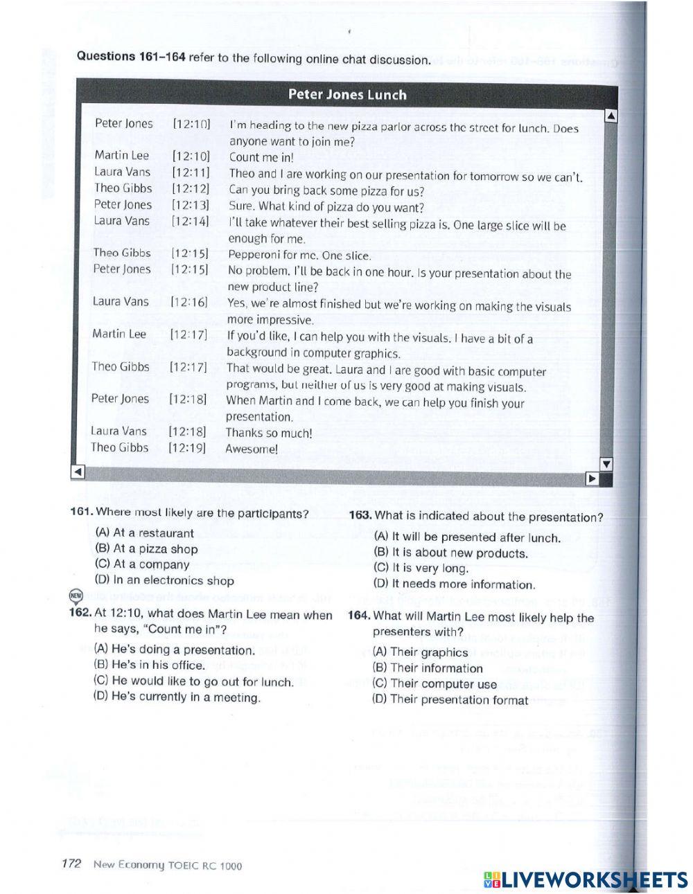 Mini -test reading 3