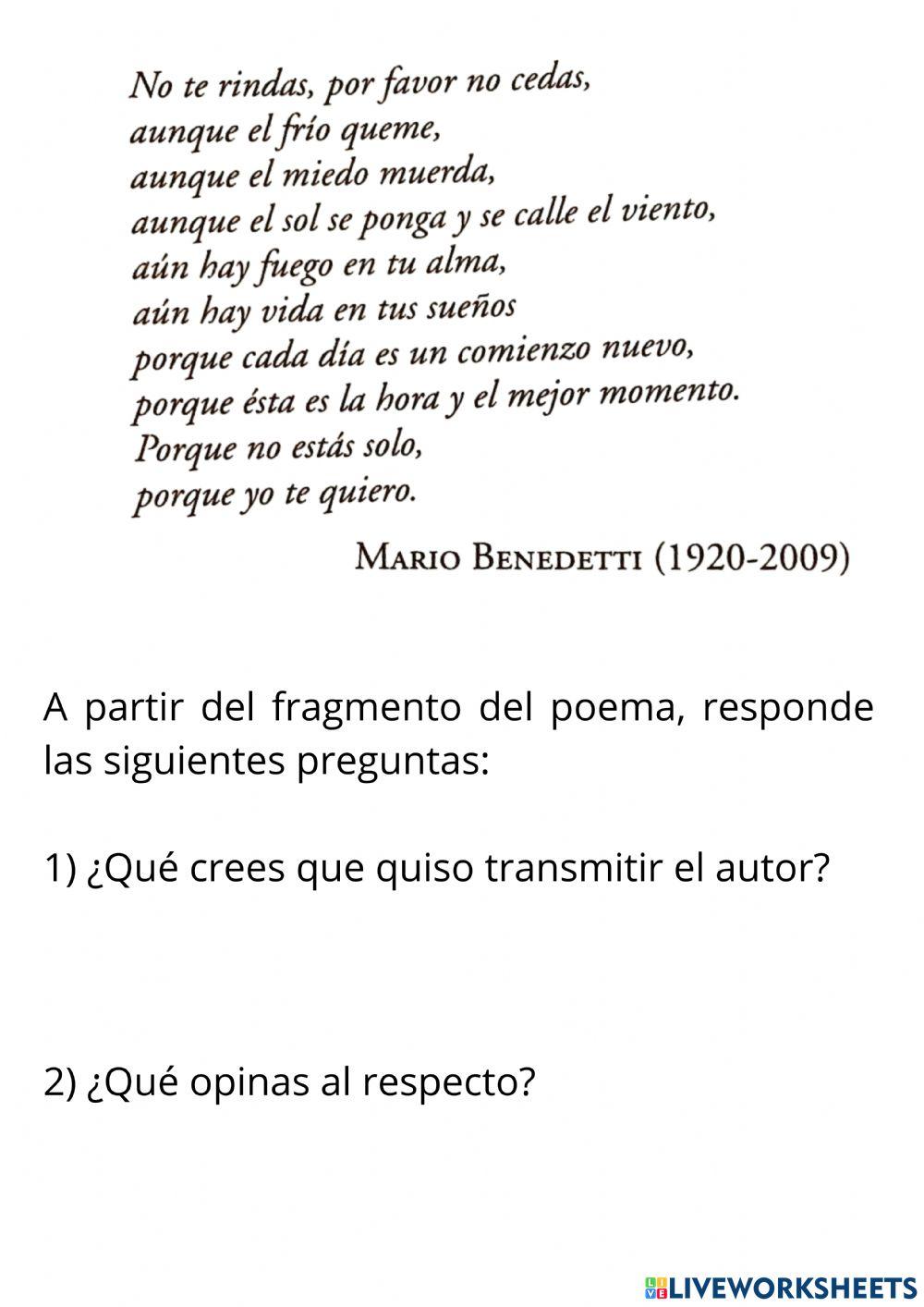 Guía de reflexión poema