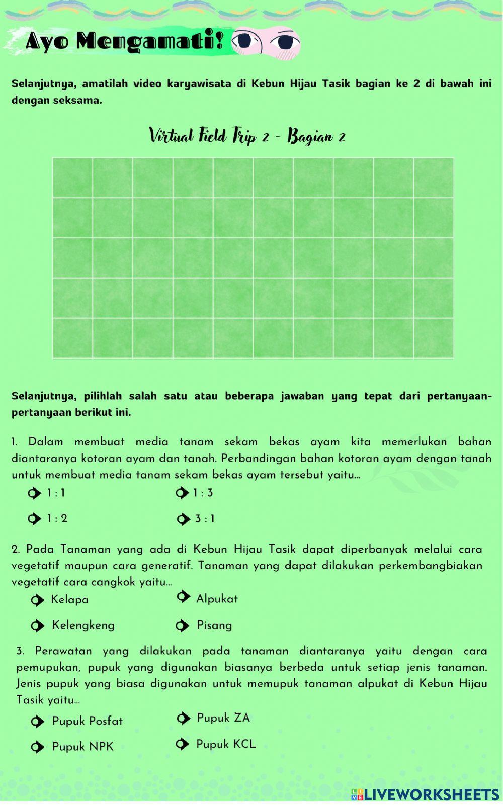 E-LKPD Budi Daya Tanaman Kelas IV Pembelajaran 2