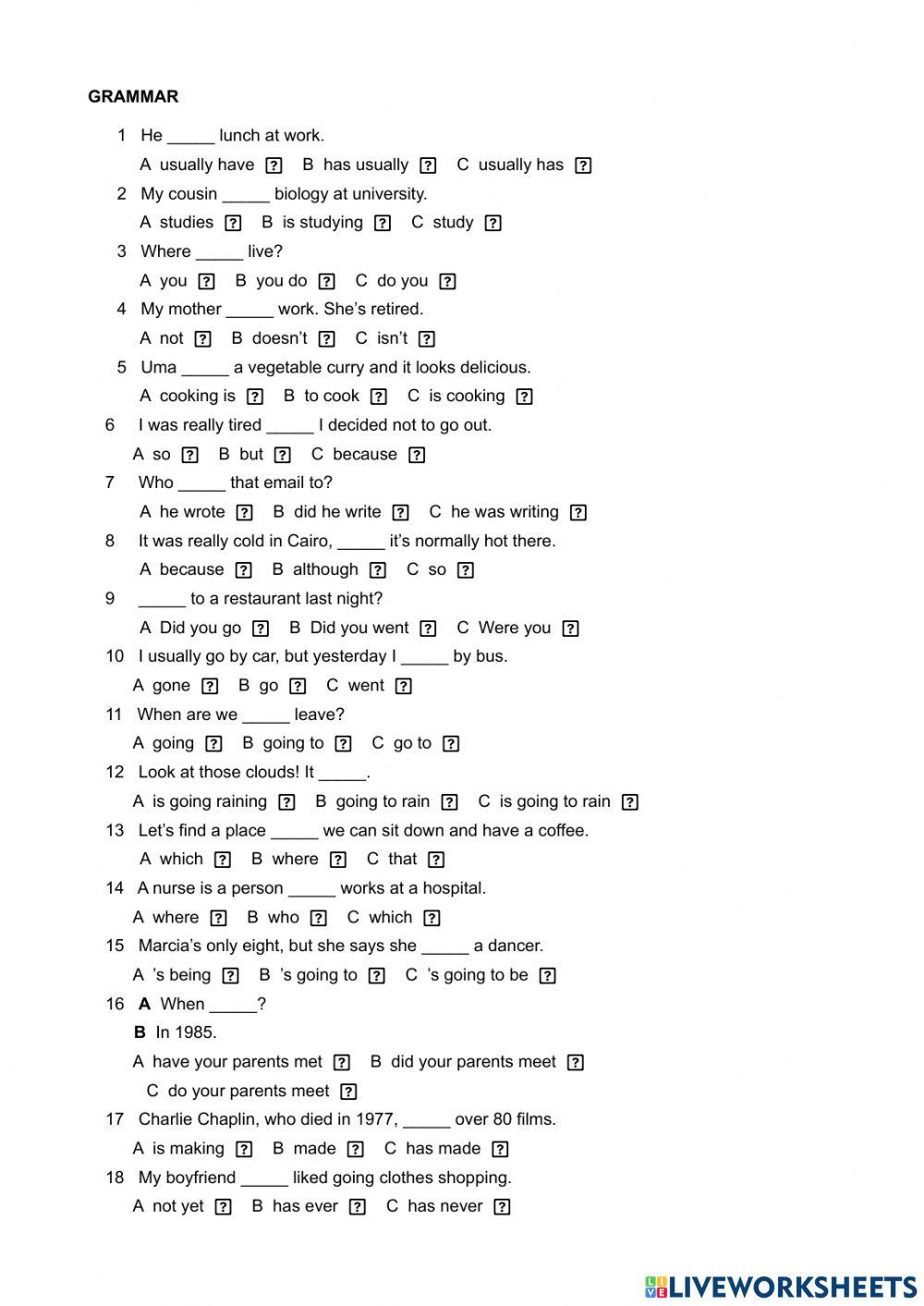English file units 1-4