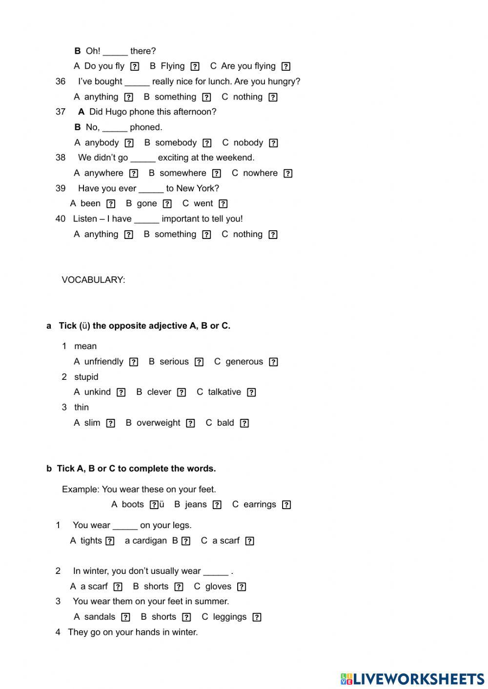 English file units 1-4