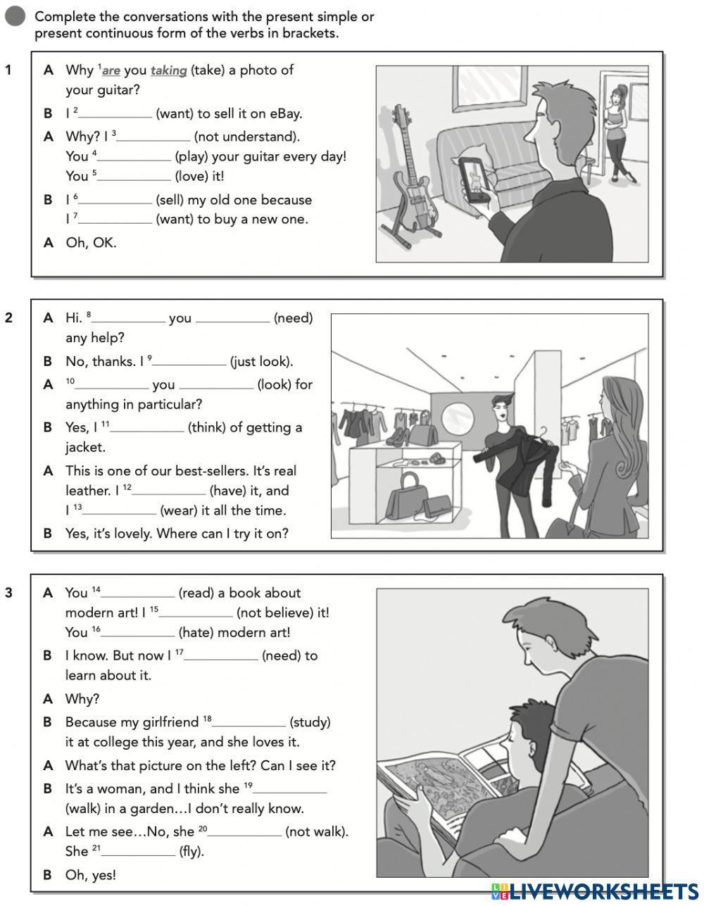 EF Pre-Inter 1C grammar Present Simple or Present Continuous