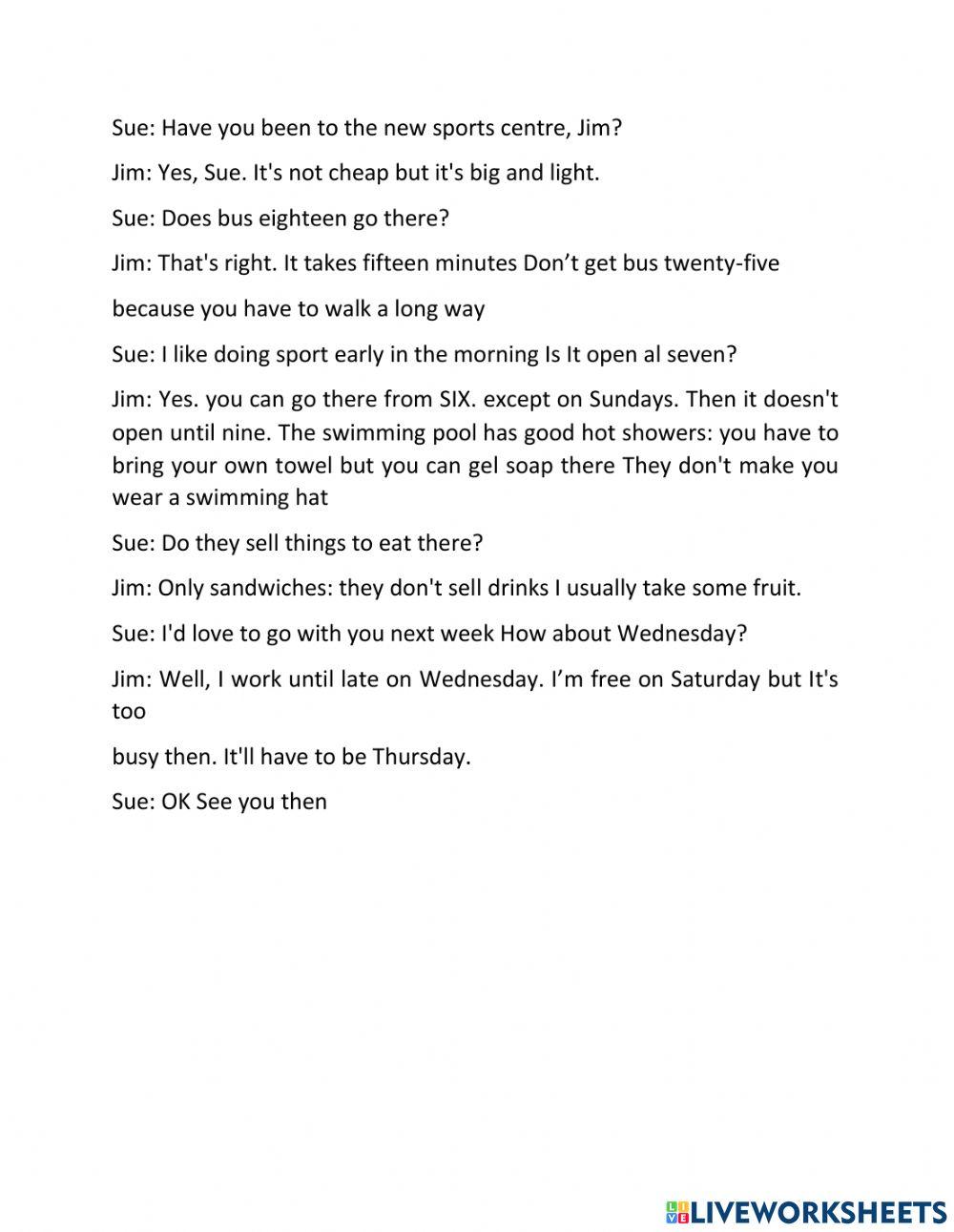 KET 4-TEST 1-PART 3-sCRIPT