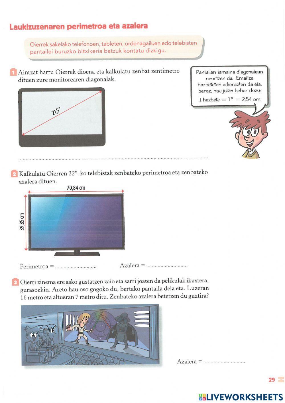 Laukizuzenaren azalera