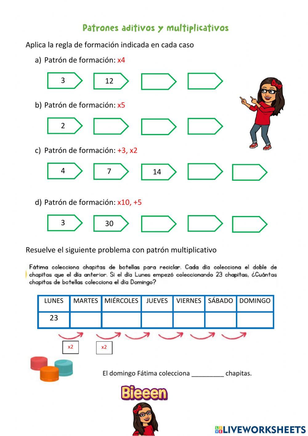 Patrones numéricos Patrones numéricos