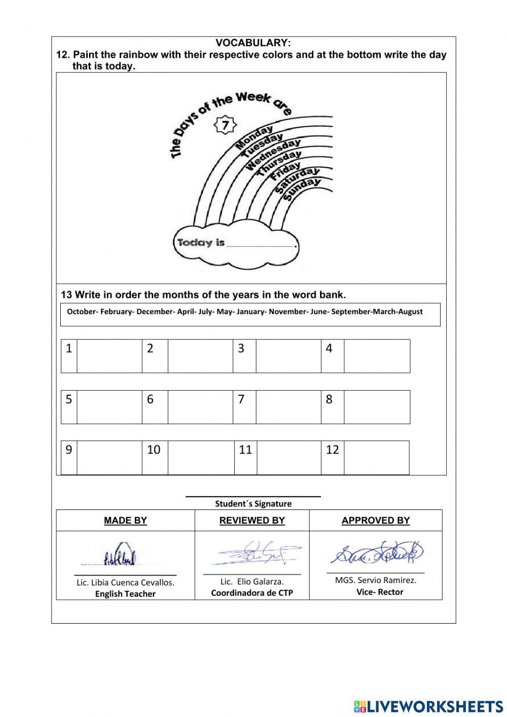 Test One - 8th 2022-2023.