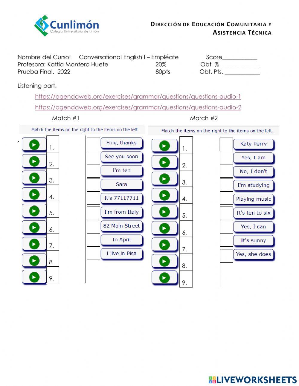 A1 general test CUNLIMÓN