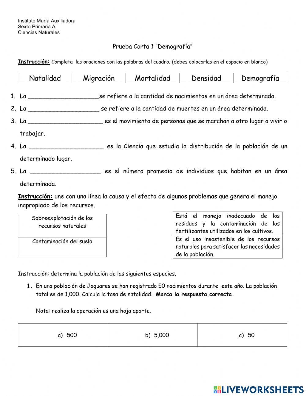 Prueba Corta 1 Demografía