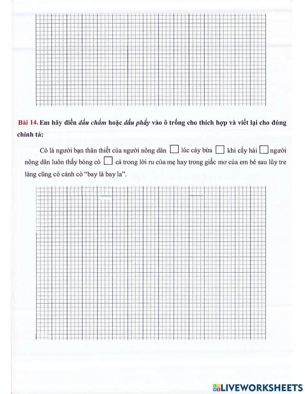 Tiếng Việt 2 lên 3 - Dạng 2: Dấu câu