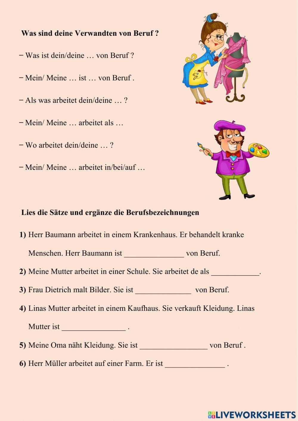 Beruf der verwandten