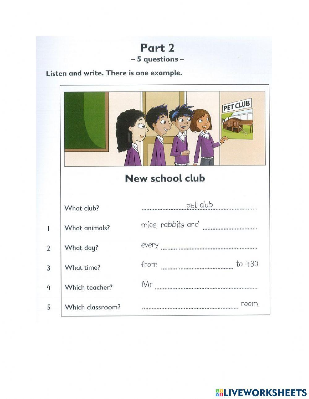 A2 Flyers Collin Test 1.3 Listening