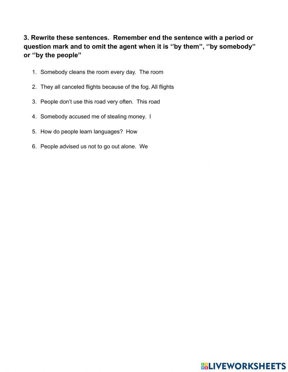 Passive Practice - all tenses