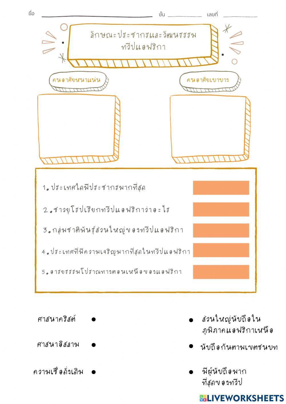 ลักษณะประชากรและวัฒนธรรม
