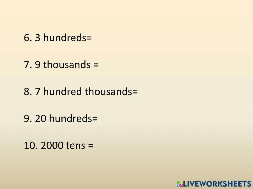 Adding with place value online exercise for live worksheets
