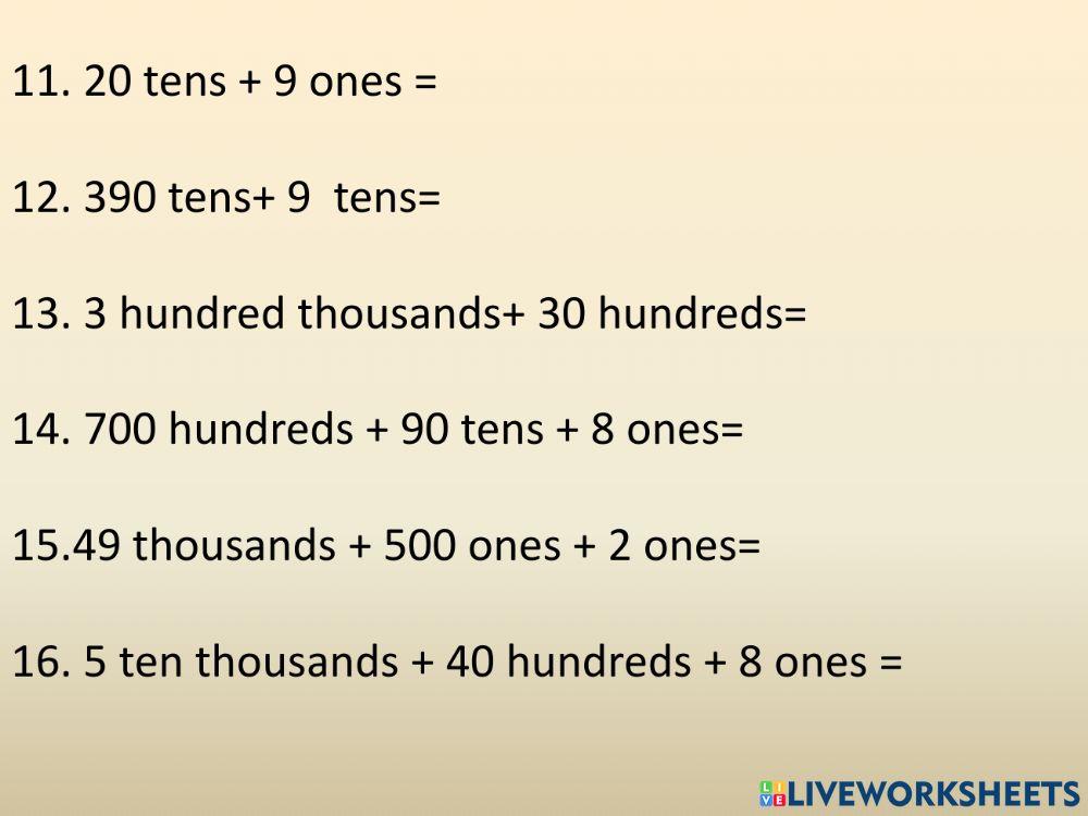 adding with place value