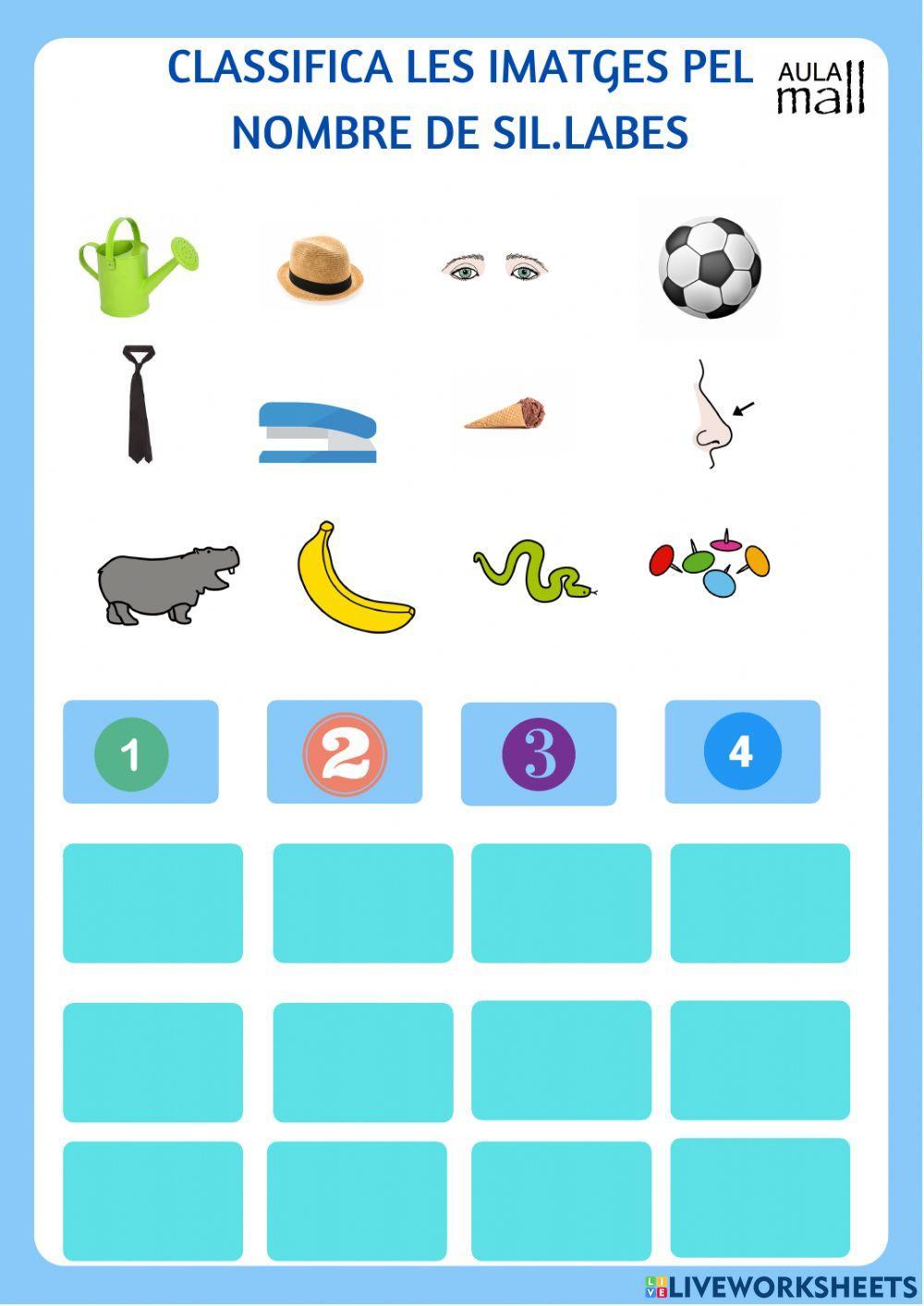 Classificar pel nombre de sil.labes