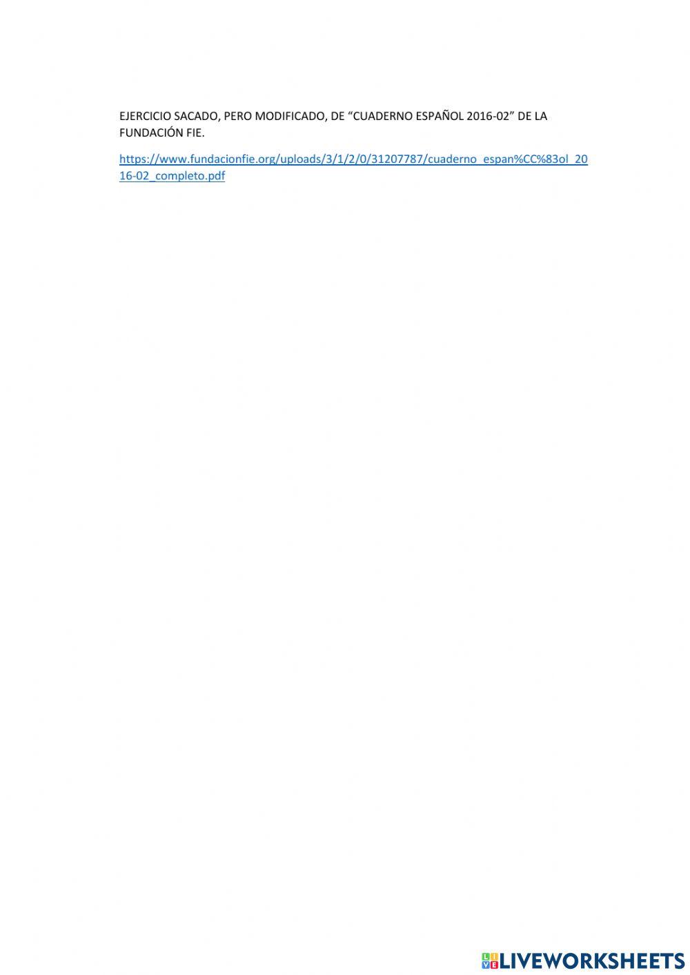 Vocabulario envases y productos