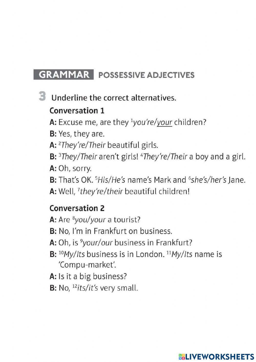 So st wb - revision possessives