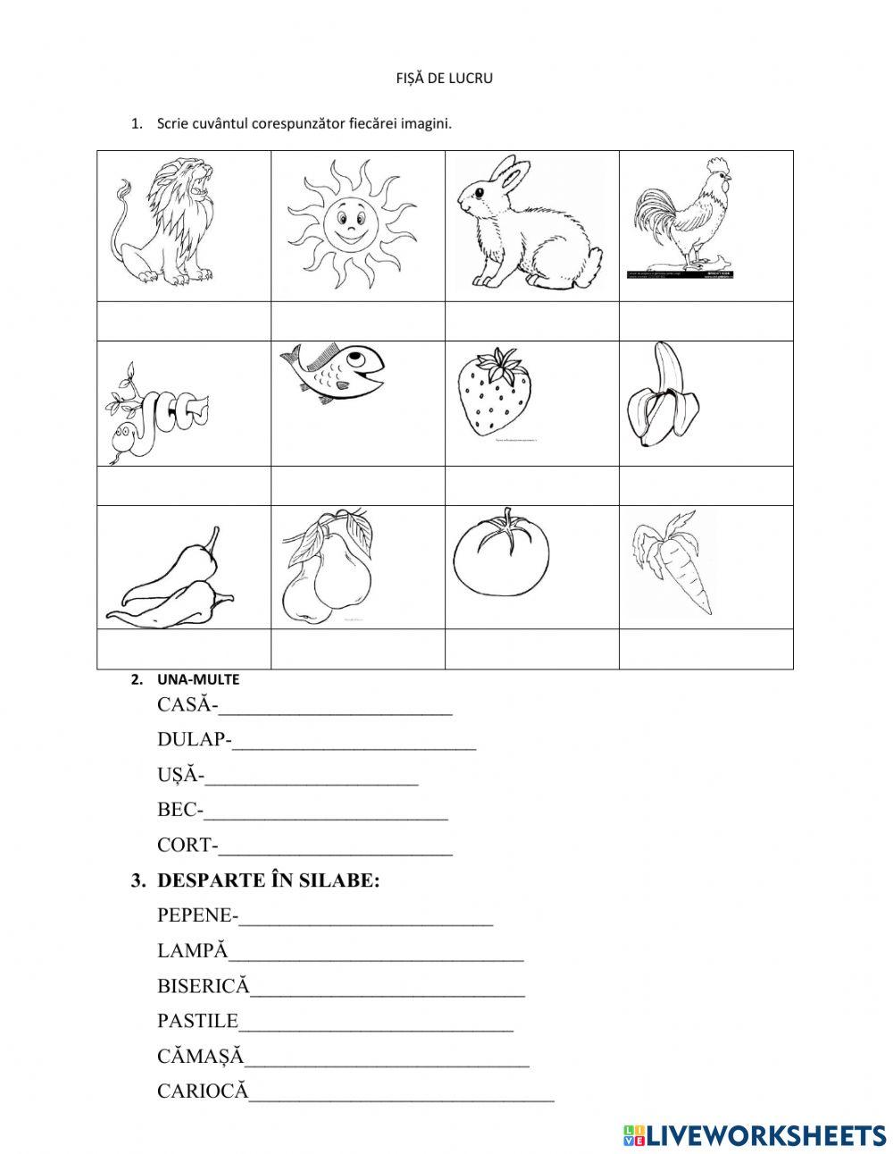 Fișă de lucru-recapitularea literelor ș,p,t,b,d