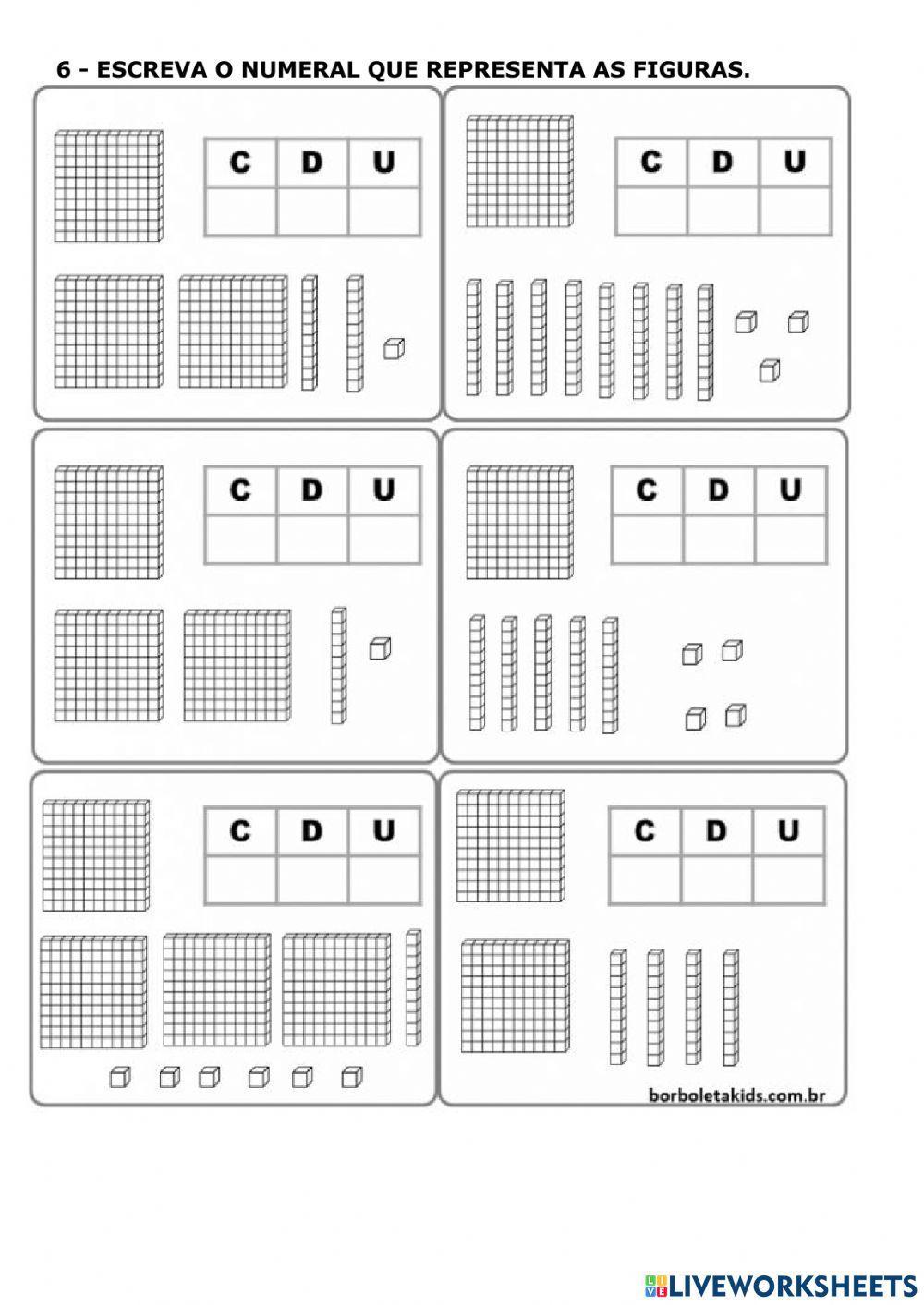 Centena, dezena e unidade