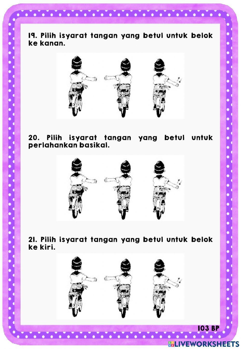 Ujian Lencana Keahlian & Lencana Wajib Penunggang Basikal