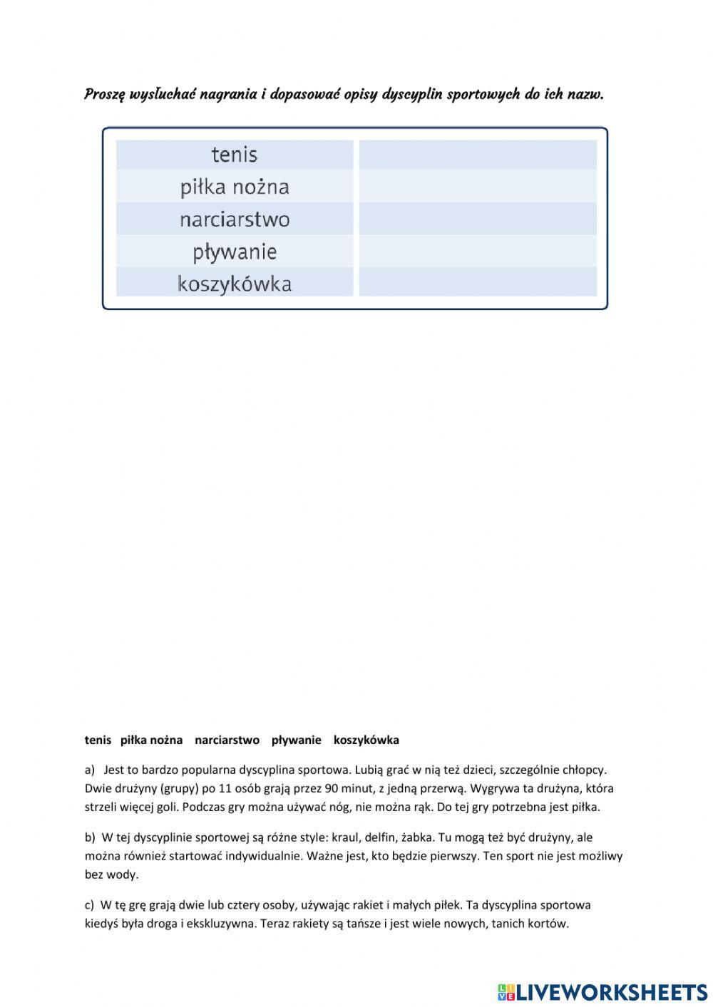 Jaka to dyscyplina sportowa?