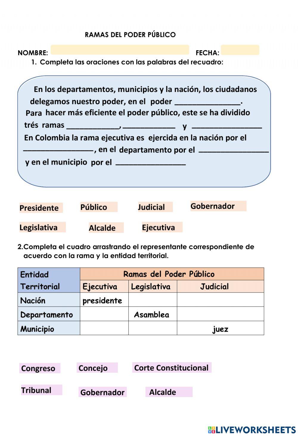RAMAS DEL PODER PÚBLICO