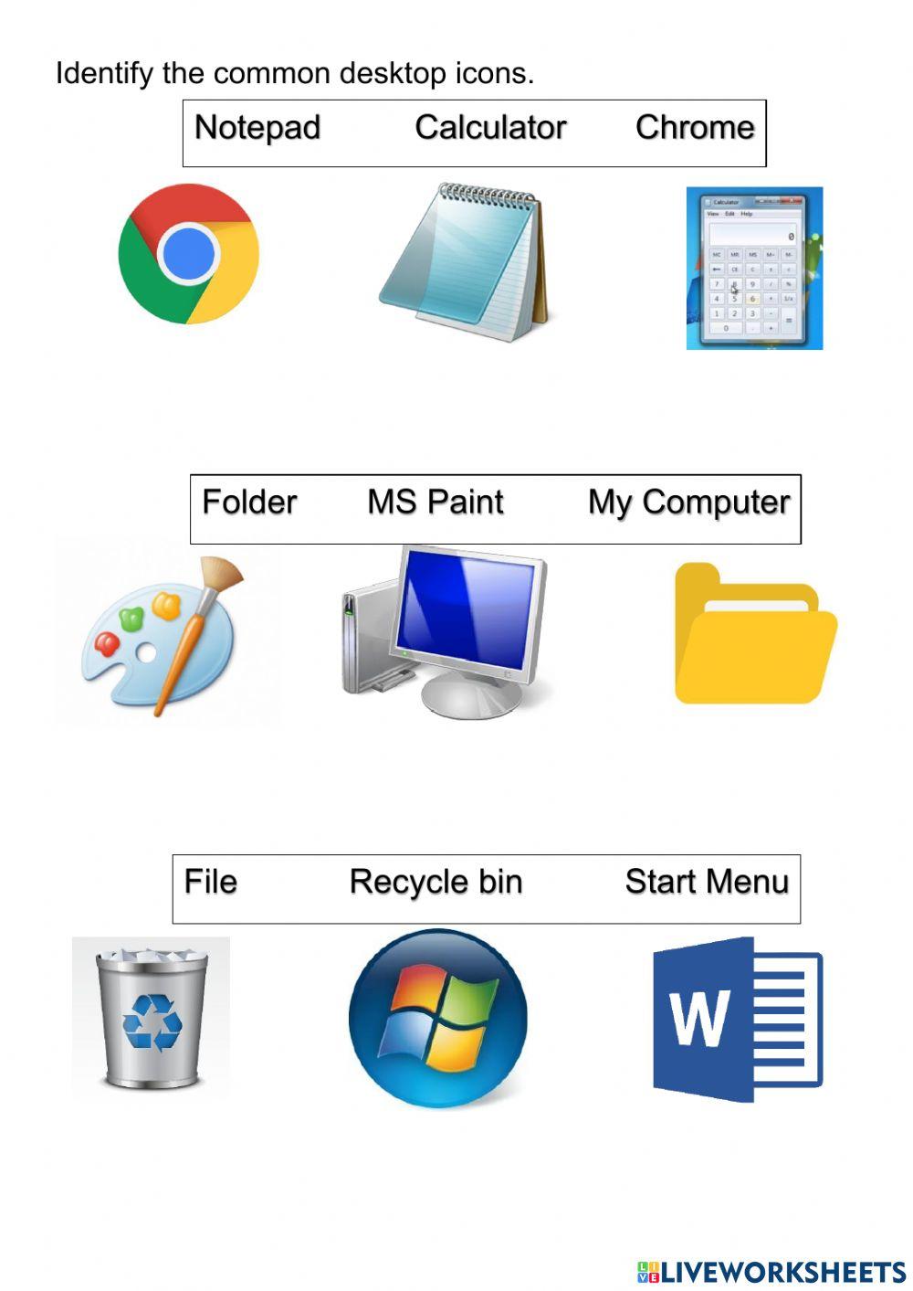 ABS Desktop Icons Interactive Worksheet Live Worksheets, 55% OFF