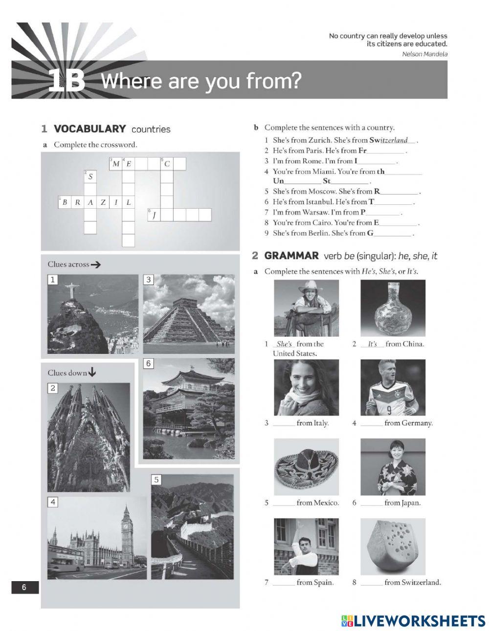 English File Beginner WB U1B