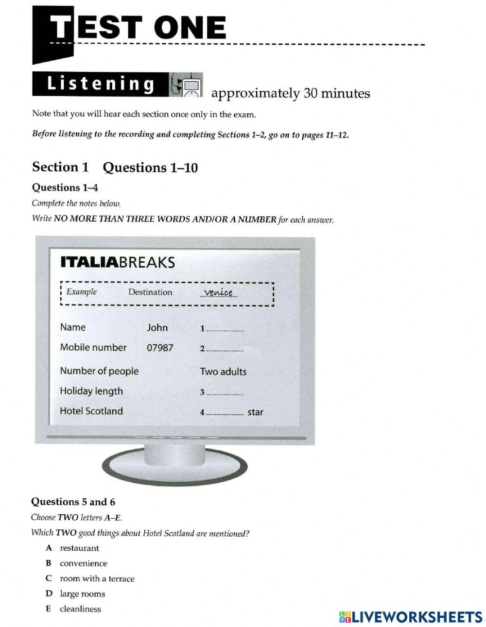 Test01-Listening