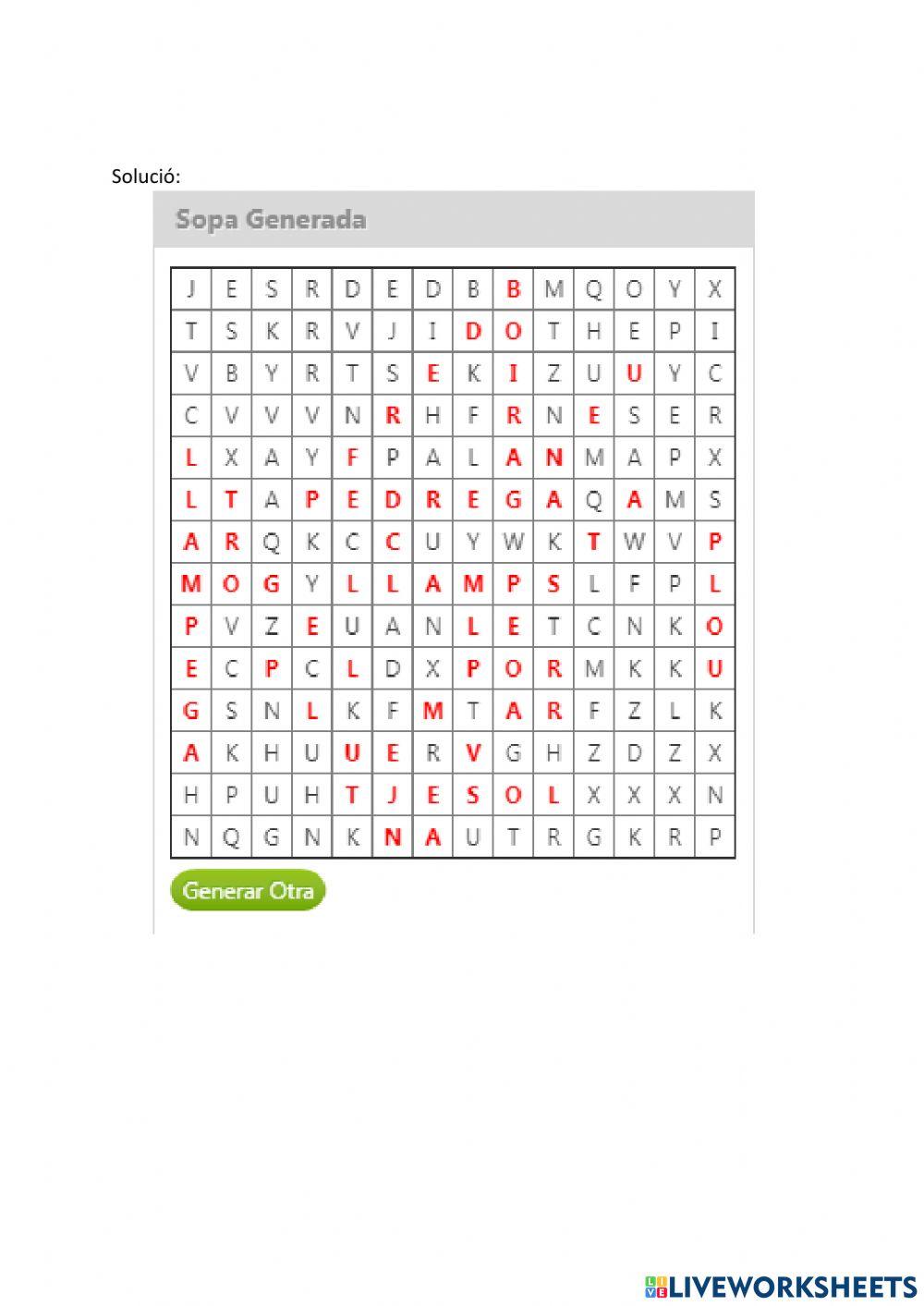 Sopa de lletres-el temps