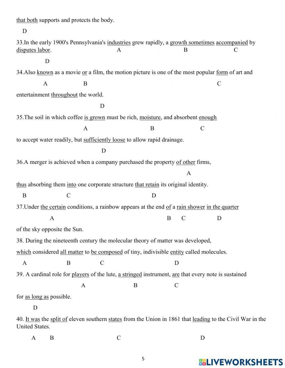 TOEFL practice - Structure 1