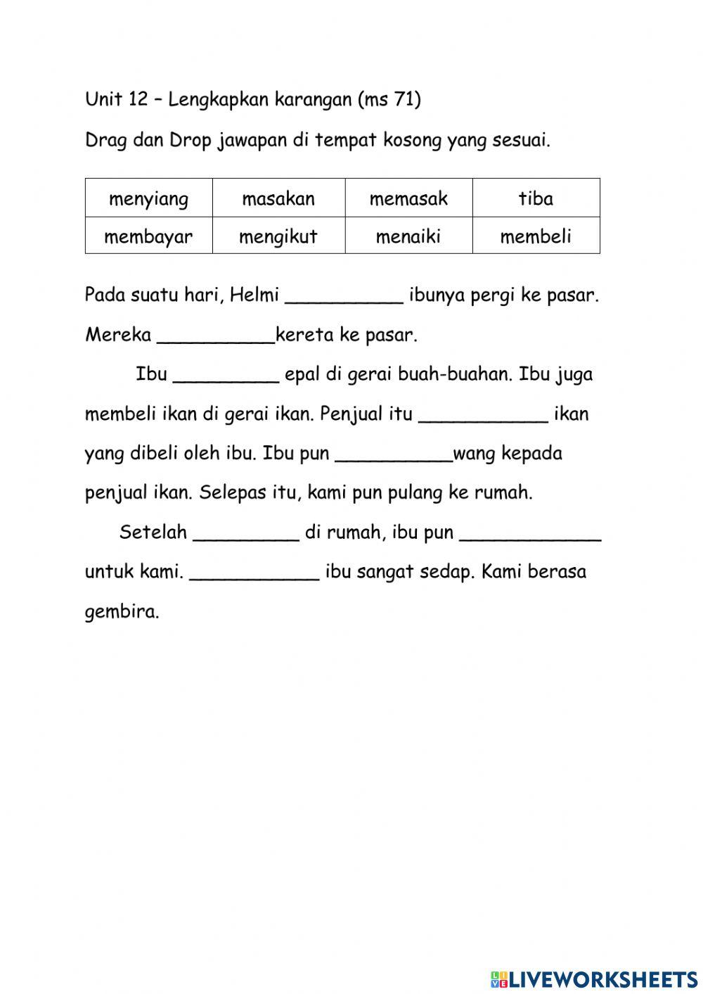 Tahun 2 Unit 12 Ms 71