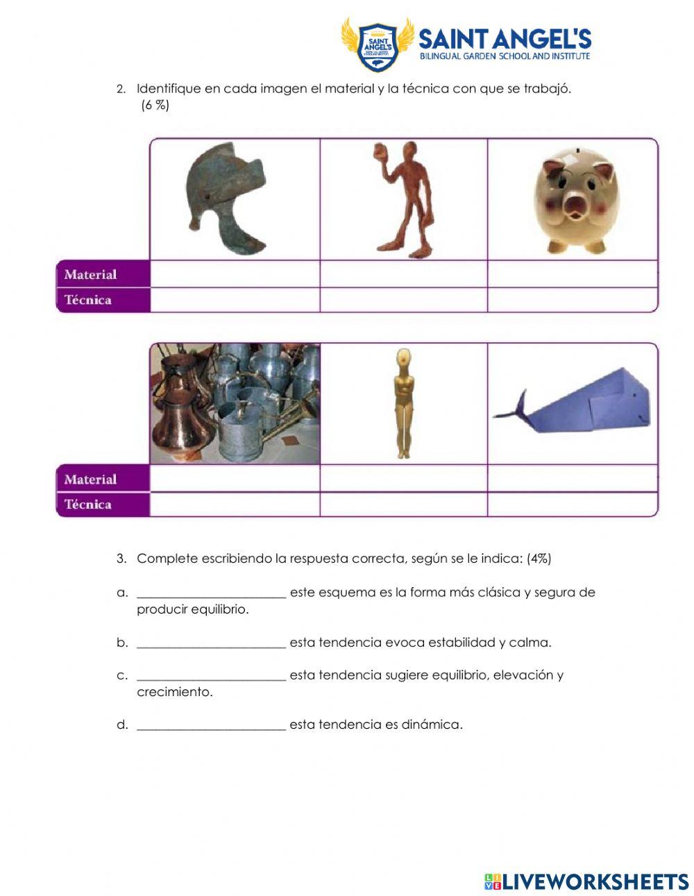 Prueba de Artística 9no Prueba de Artística 9no