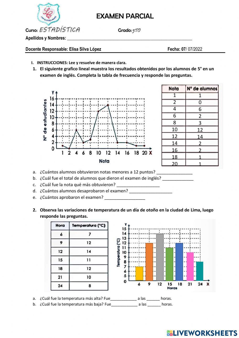 Estadística 5to grado