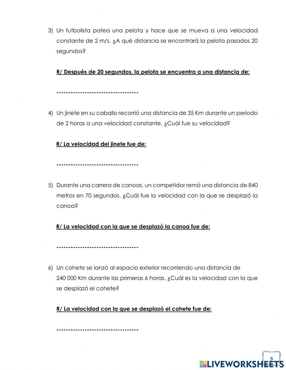 Movimiento Rectilíneo Uniforme