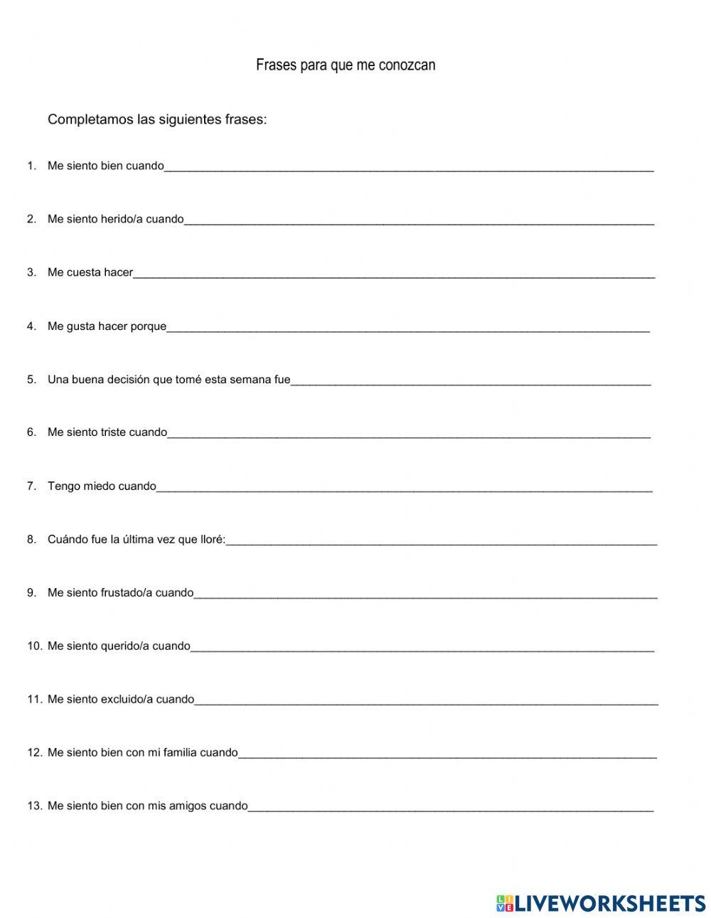 Frases para que me conozcan