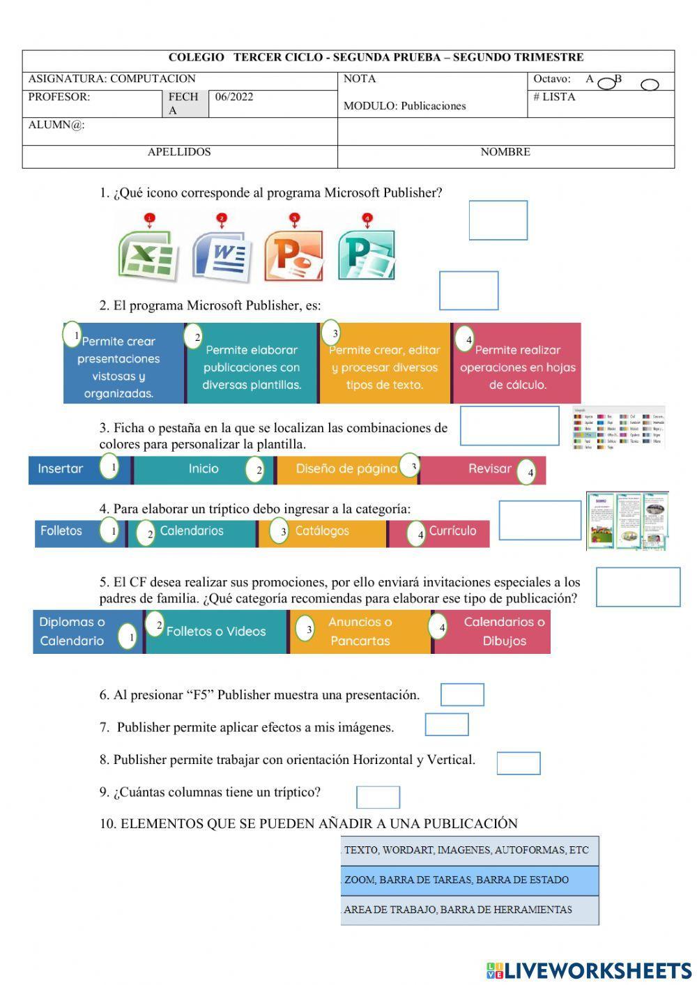 EXAMEN MENSUAL PUBLISHER 2M2t