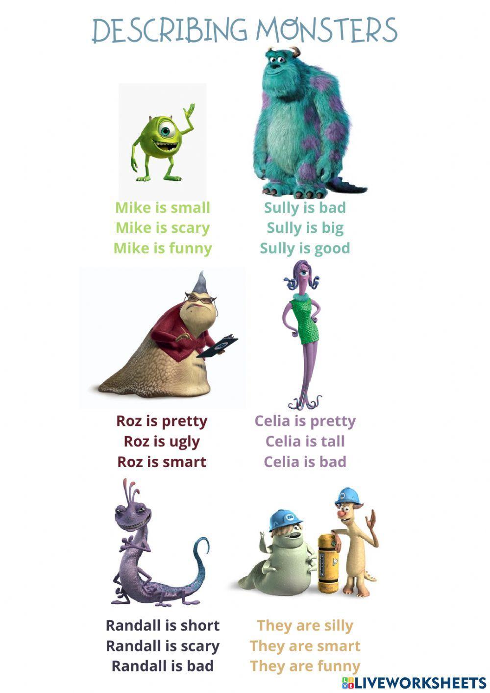 Monsters Degrees Of Comparison ESL Worksheet By 46% OFF