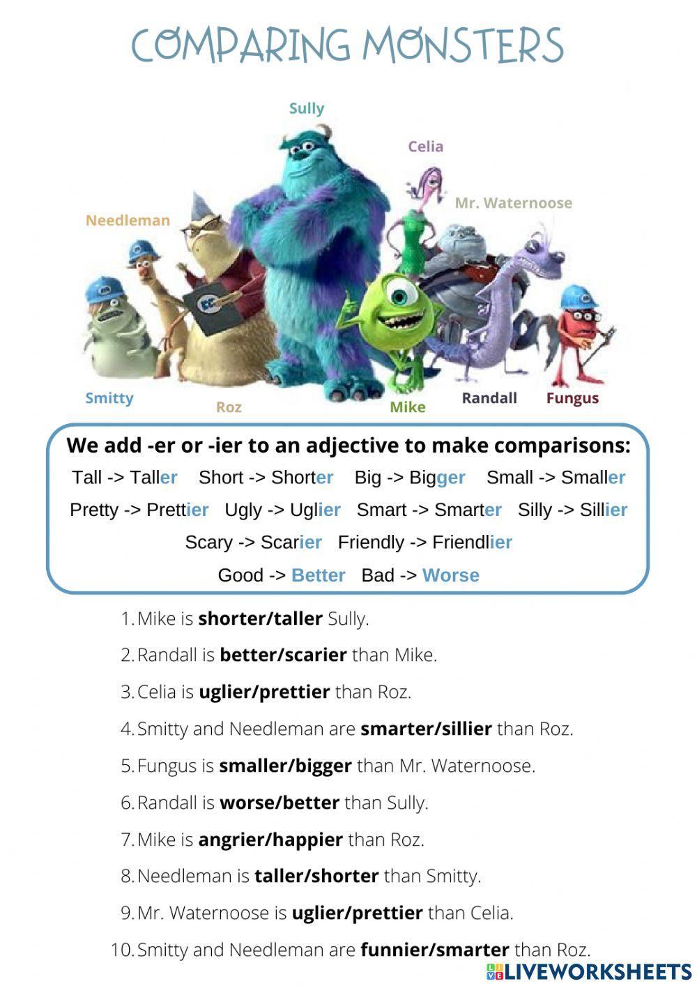 Describing and comparing monsters