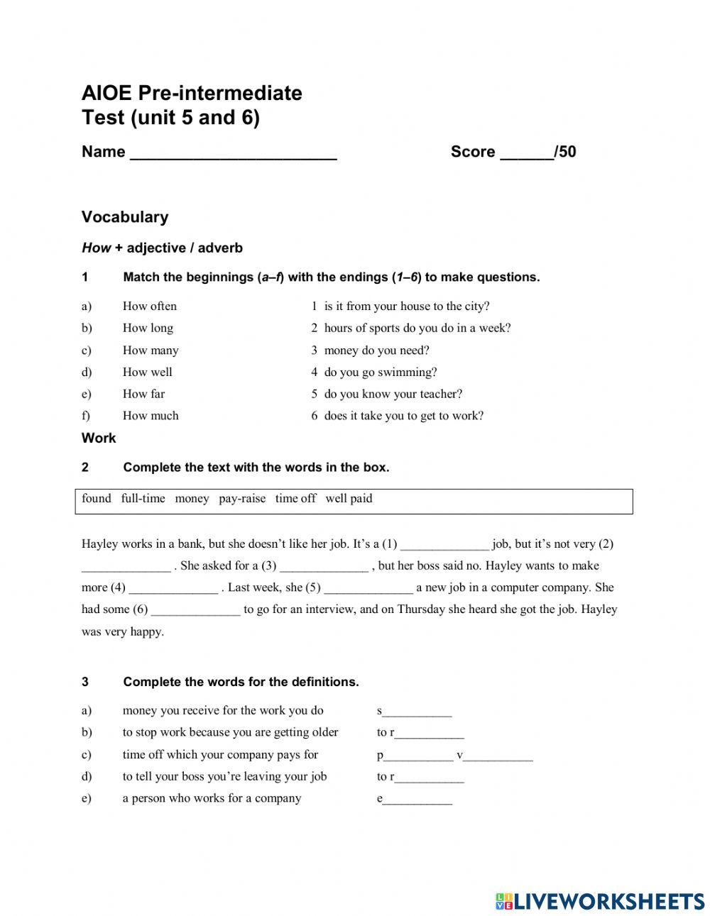 AIOE PRE iNTERMEADIATE