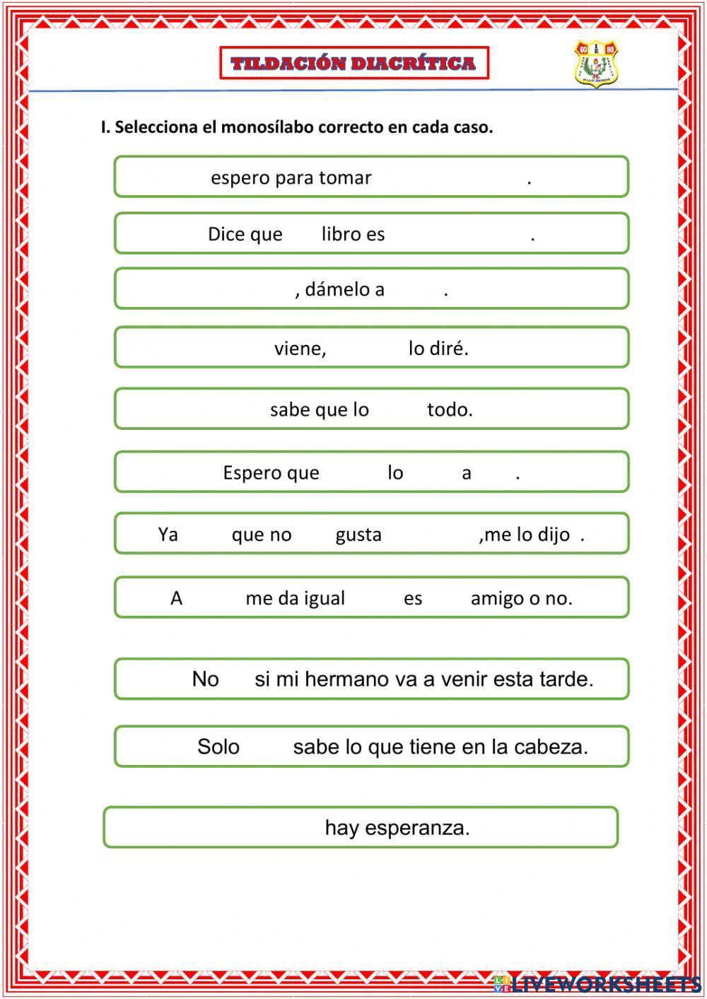 Tildación diacrítica