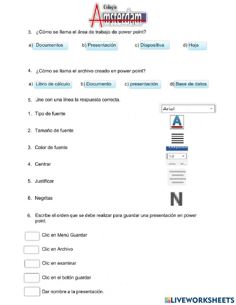Examen tercero y cuarto