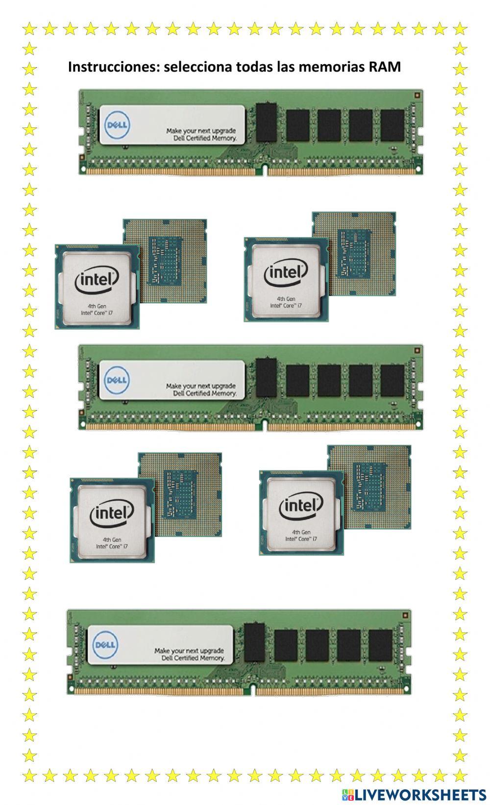Memoria ram, microprocesador