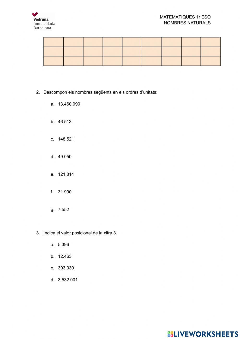 Numeració decimal 1