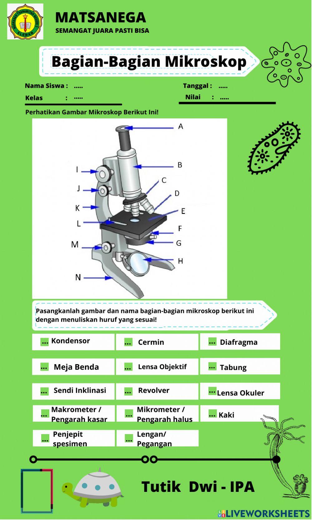 Bagian - bagian mikroskup