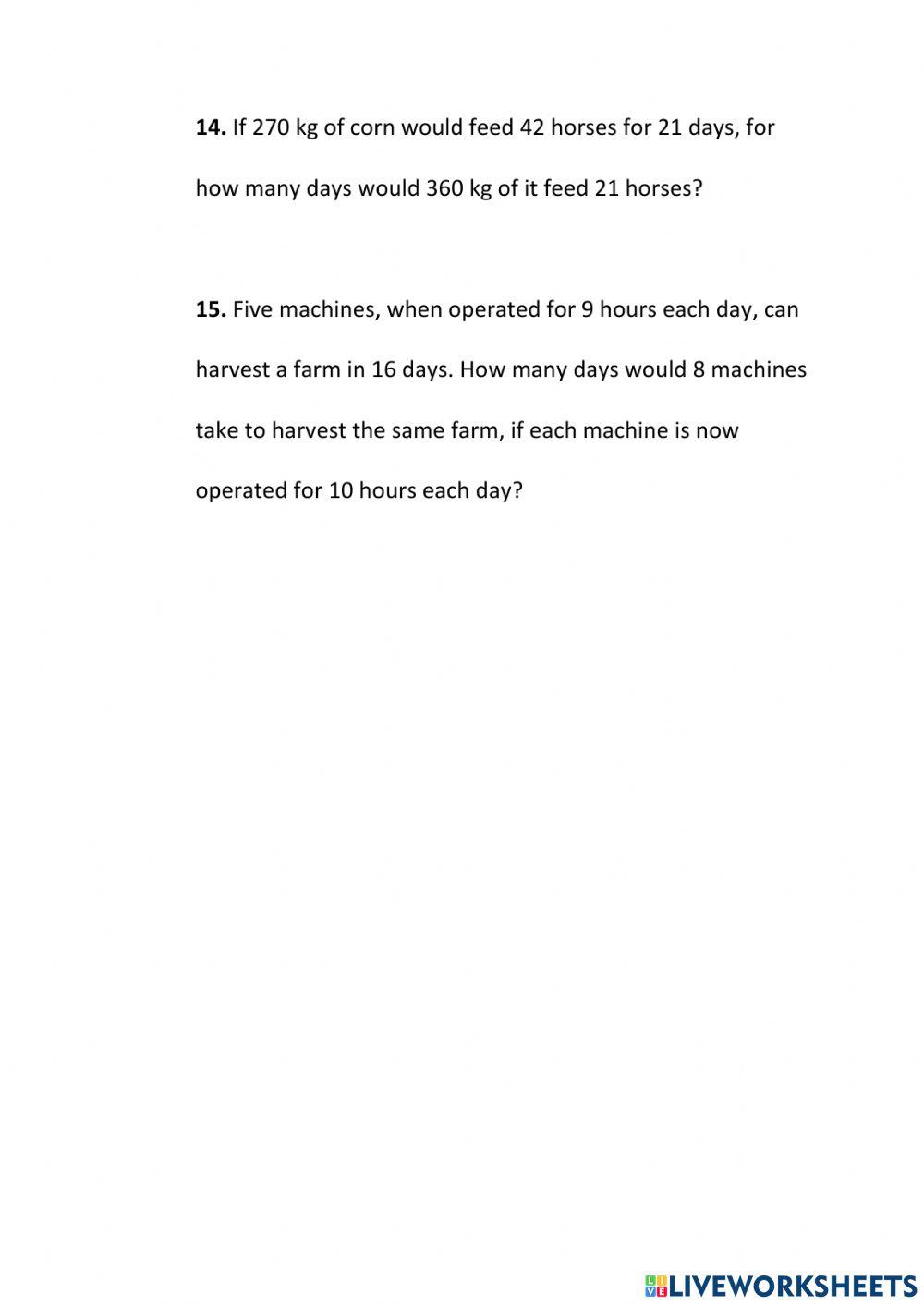 Concept-CW-G8- Problems on Direct and Inverse Proportion