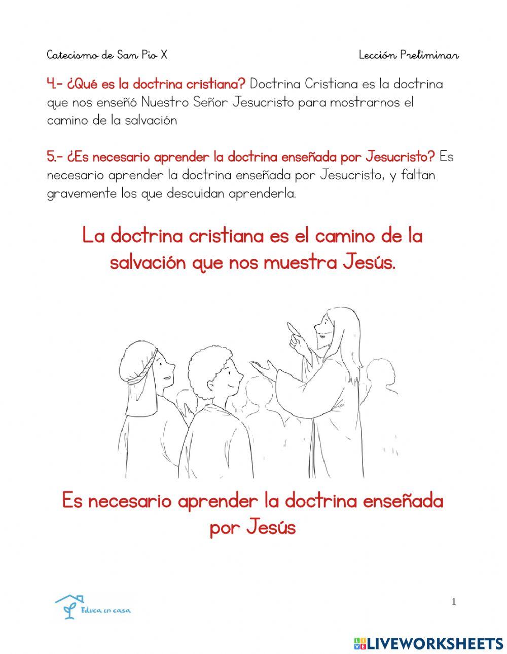 Catecismo de San Pio X Numeros 4-5