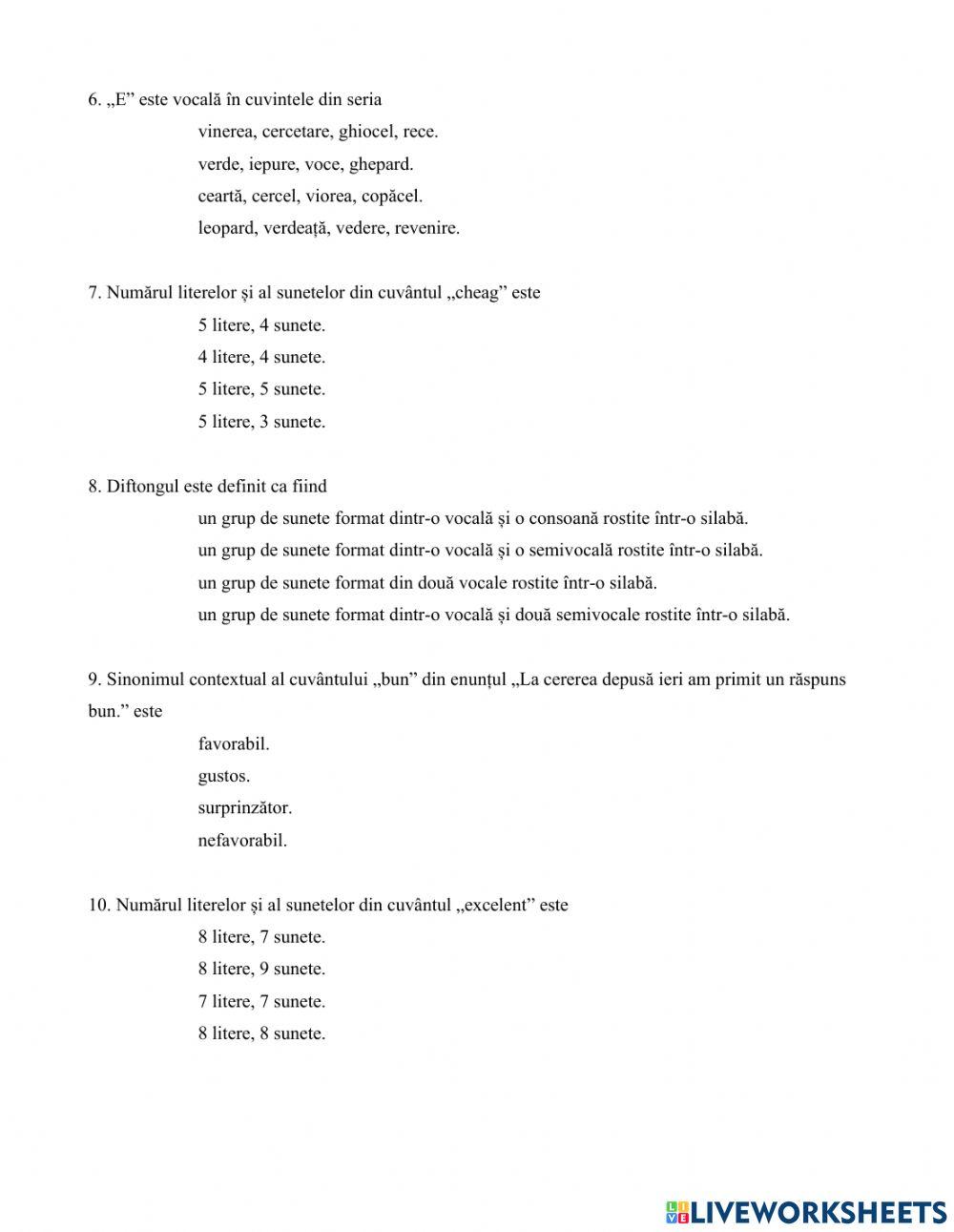 Fonetică și vocabular